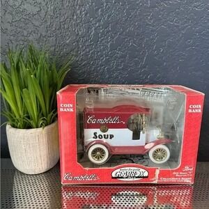 Campbell's Soup 1912 Ford Model T Delivery Car Coin Bank – 1:25 Scale Gearbox Co